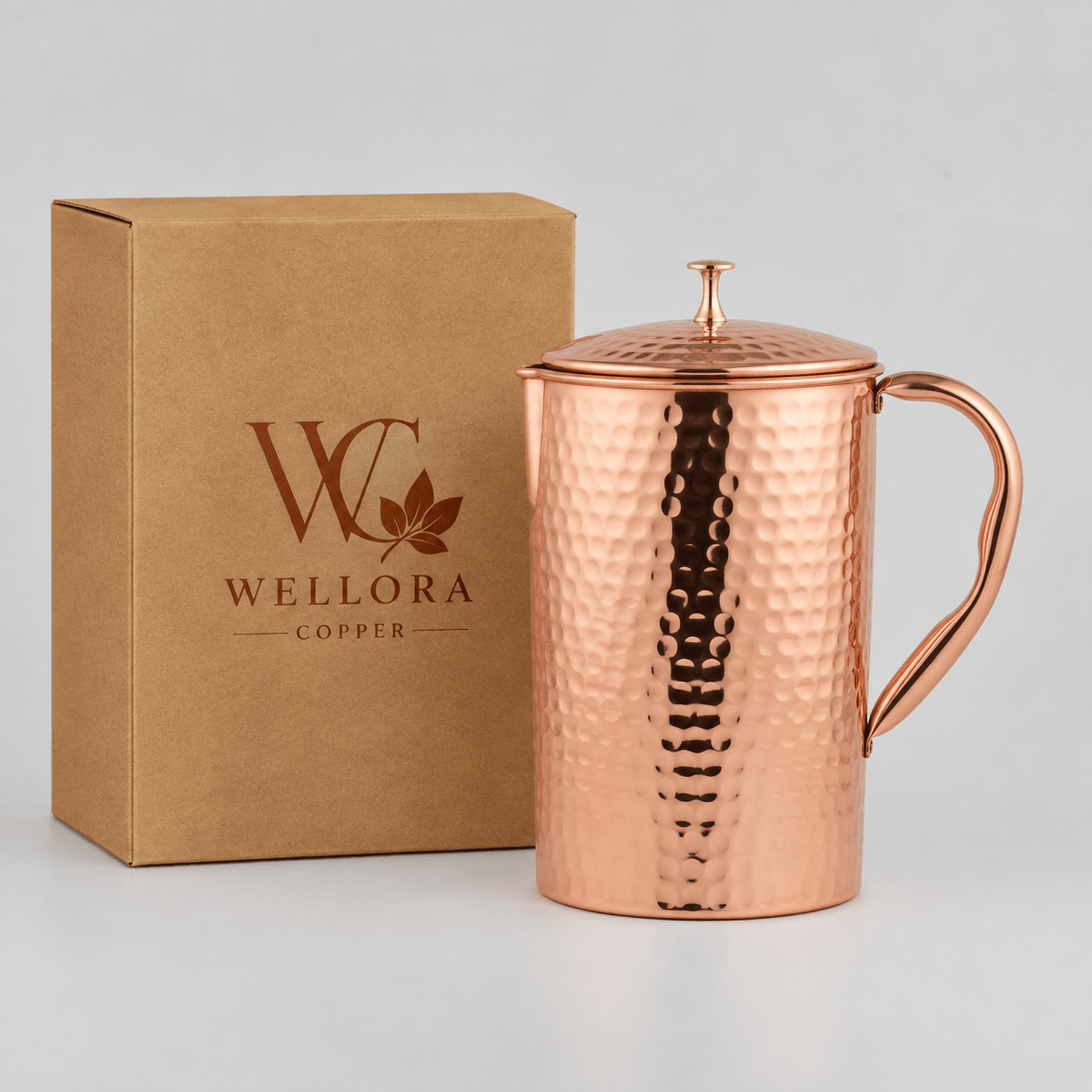 Wellora Flat-Base Copper Jug  2 Litre