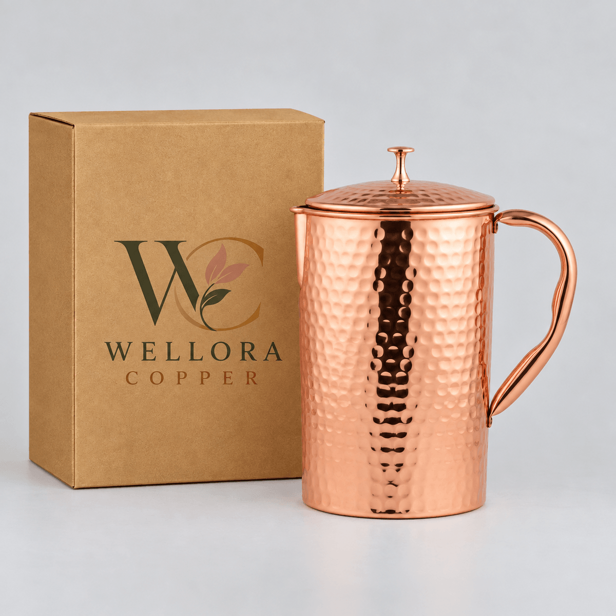 Wellora Flat-Base Copper Jug  2 Litre