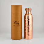Wellora Signature Hammered Copper Bottle 950ml